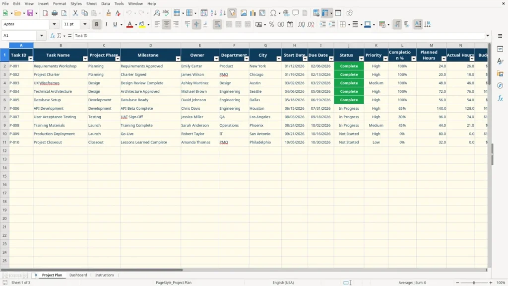 Project Plan – Project Plan Excel Template – Free Milestones (2026)